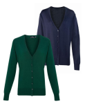 Womens Premier Cotton Acrylic V-Neck Cardigans